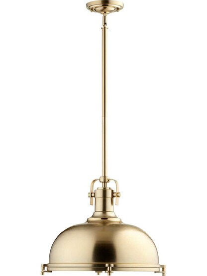 Hinge 16 1/2 inch Pendant in Aged Brass.